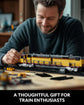 Nifeliz DDA40X Locomotive building set with base, detailed steam train model for adults, perfect for home décor and display.