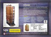 O Scale apartment building cardboard model kit by SAM TOYS, designed for urban railroad scenery and dioramas.
