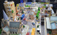 O scale cardboard apartment building model kit by SAM TOYS for urban railroad scenery, detailed city architecture for model layouts