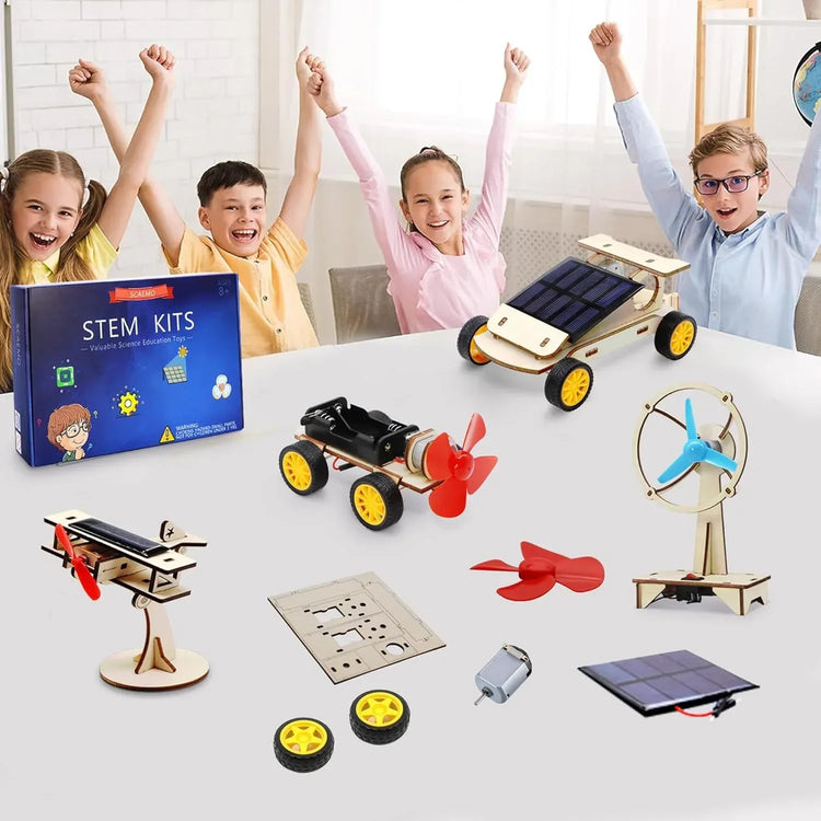 STEM Educational Kits for Ages 8-14: Engineering and Science Project Toys, Solar Car Building Sets - Perfect Gifts for Boys 8-12 - BYMRR Train Store