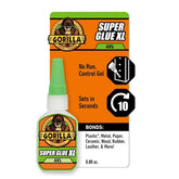 Gorilla Super Glue Gel XL, Clear, 25g - Versatile Quick-Drying Adhesive for Diverse Applications and Repairs - BYMRR Train Store