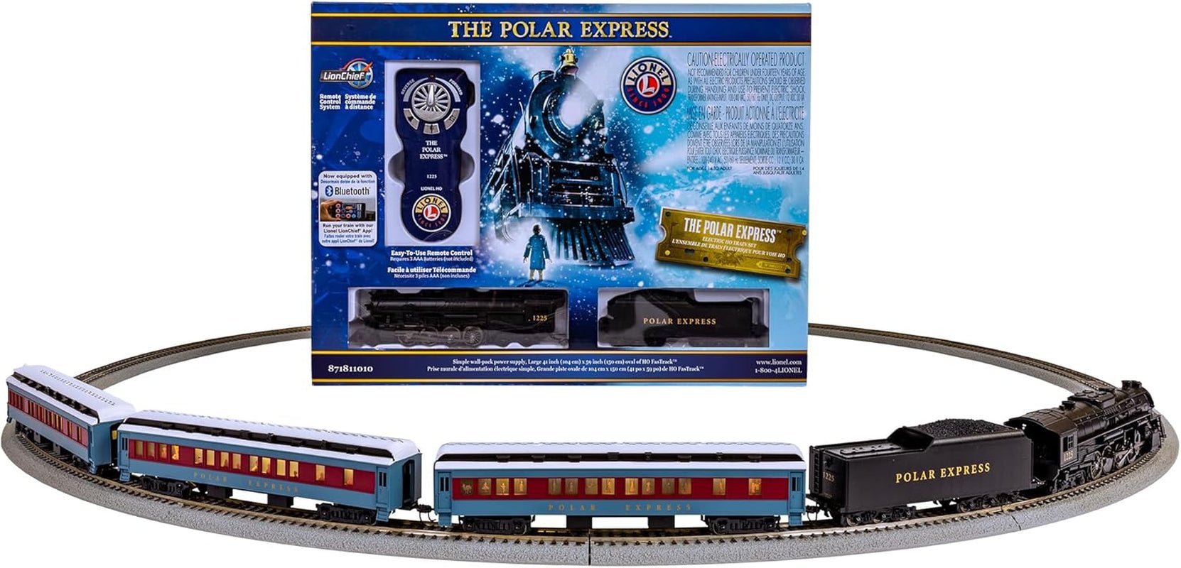 the Polar Express Lionchief 2 - 8 - 4 Set with Bluetooth Capability, HO Gauge Model Train Set with Remote - BYMRR Train Store