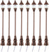 Uonlytech 8-piece miniature garden lighting set with grey decorative lamps for dollhouses, nativity scenes, and model street displays