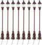 Uonlytech 8-piece miniature garden lighting set with grey decorative lamps for dollhouses, nativity scenes, and model street displays