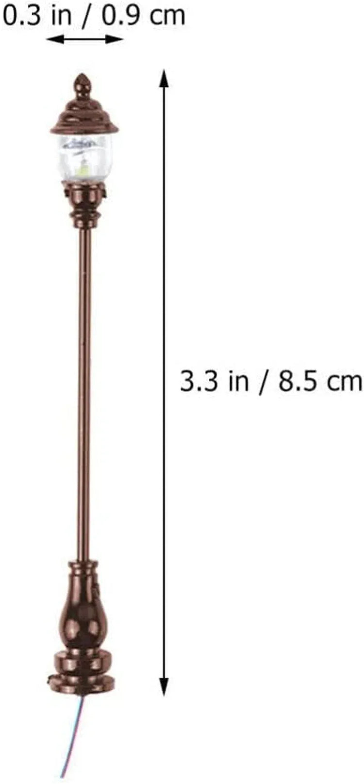 Uonlytech 8-piece miniature garden lighting set with decorative lamps for dollhouses, nativity scenes, and model street displays.