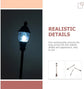 Uonlytech 8-piece miniature garden lighting set with grey decorative lamps for dollhouses, nativity scenes, and model train displays.