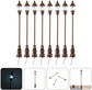 Uonlytech 8-piece miniature garden lighting set with grey decorative lamps for dollhouses, nativity scenes, and model train displays.