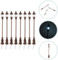 Uonlytech 8-piece miniature garden lighting set with grey decorative lamps for dollhouses, nativity scenes, and model train displays.
