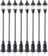 Uonlytech 8-piece miniature garden lighting set with grey decorative lamps for dollhouses, nativity scenes, and model street displays.