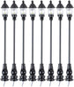 Uonlytech 8-piece miniature garden lighting set with grey decorative lamps for dollhouses, nativity scenes, and model street displays.