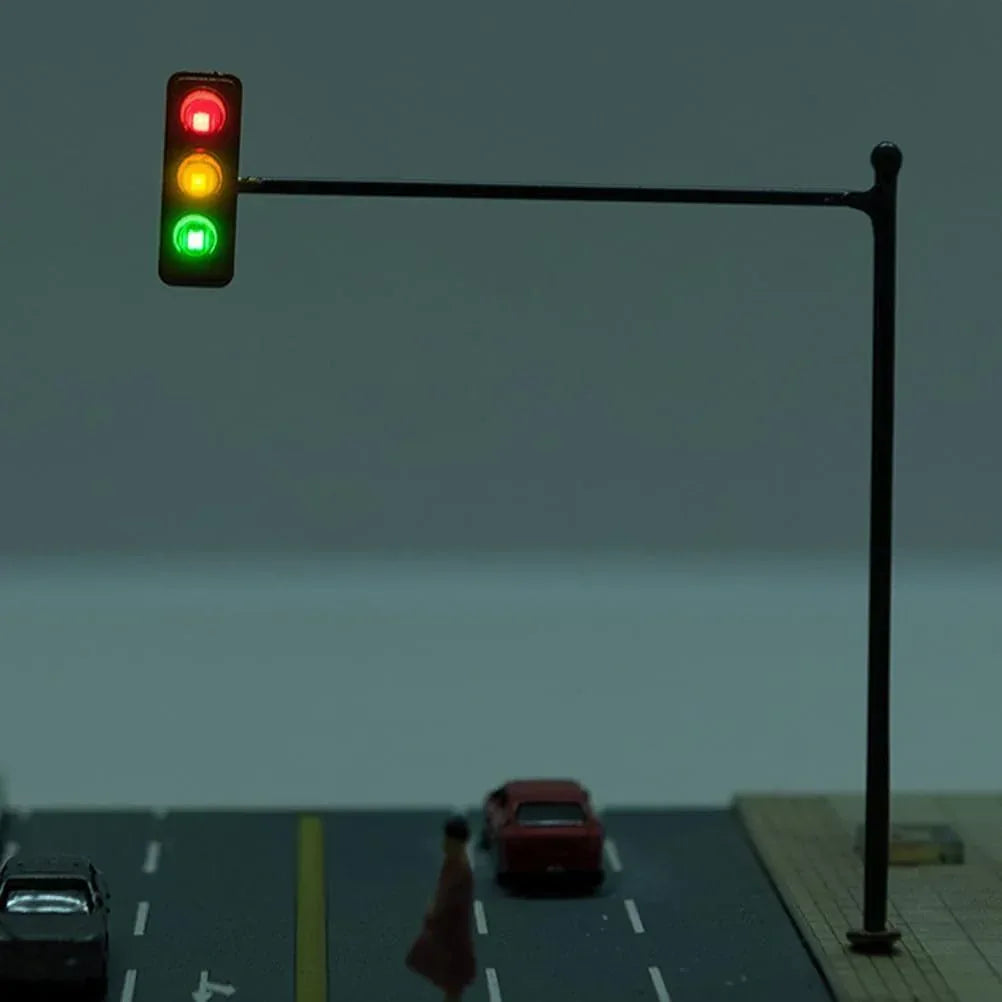 Model Train Traffic Light Railroad Mini Signal Light Architectural Model for DIY Sand Table Dollhouse Decoration - BYMRR Train Store