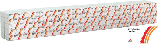 HO scale Walthers wrapped lumber load on a 72&