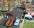 Walthers Cornerstone HO Scale Asphalt Street System - Straight Sections Package (10) with Accessories 933-3195 - Scenery Kit for Model Railroads - BYMRR Train Store