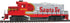 HO scale Walthers Trainline EMD GP9M model train in Santa Fe Superfleet 