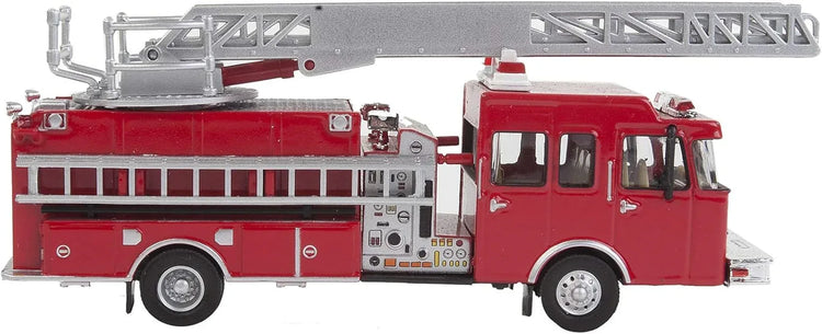 Walthers Life Like Scenemaster heavy-duty professional ladder truck model with detailed truck and ladder equipment.