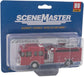 Walthers Scenemaster Heavy-Duty Professional Ladder Truck model with detailed ladder and truck body, used in train scenery and dioramas.