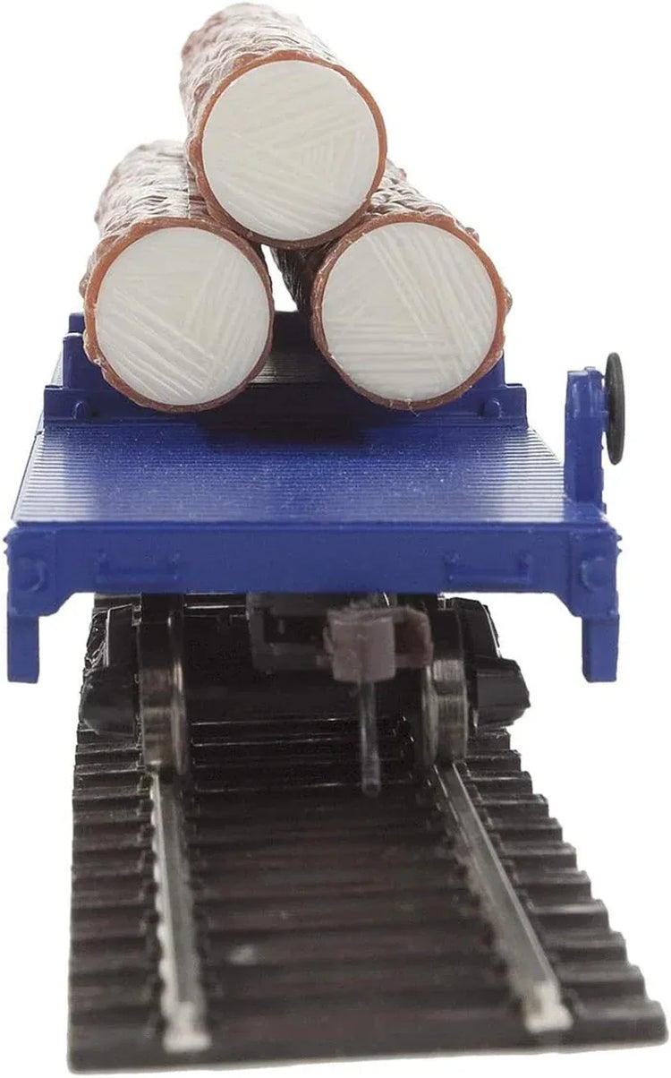 Walthers Trainline Log Dump Car with 3 Logs-Ready to Run-Alaska Railroad 
