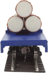 Walthers Trainline Log Dump Car with 3 Logs-Ready to Run-Alaska Railroad 