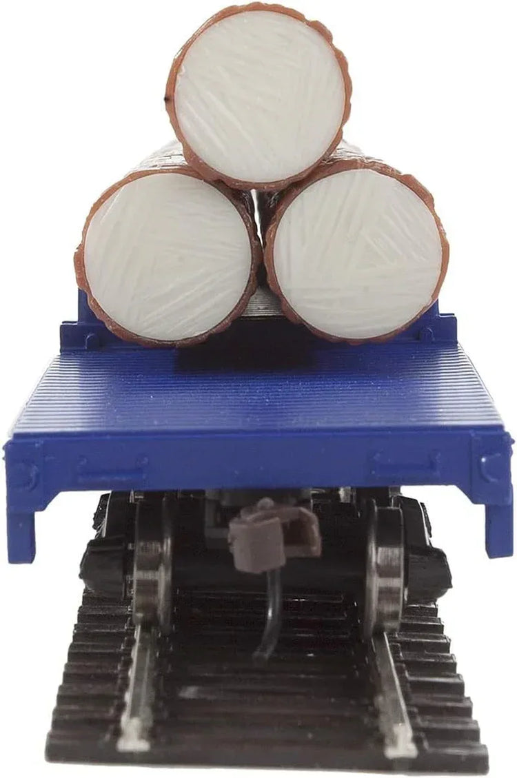 Walthers Trainline Log Dump Car with 3 Logs-Ready to Run-Alaska Railroad 