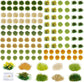 Warmtree 126-Piece Static Grass Bushy Tufts and Lowland Shrubs Terrain Model Kit for Train Landscape, Railroad Scenery, Military Layouts, and Miniature Dioramas - BYMRR Train Store