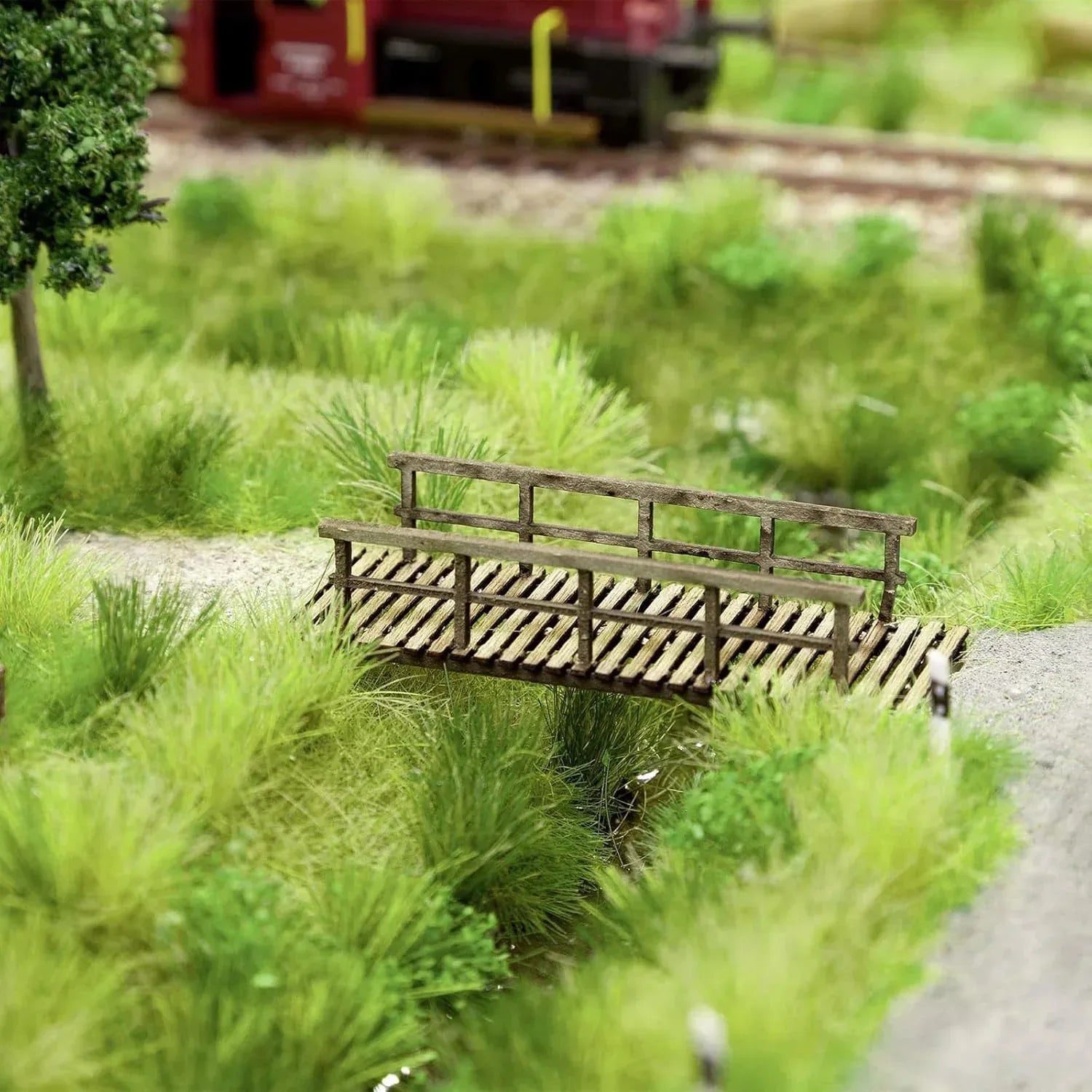 Warmtree 126-Piece Static Grass Bushy Tufts and Lowland Shrubs Terrain Model Kit for Train Landscape, Railroad Scenery, Military Layouts, and Miniature Dioramas - BYMRR Train Store