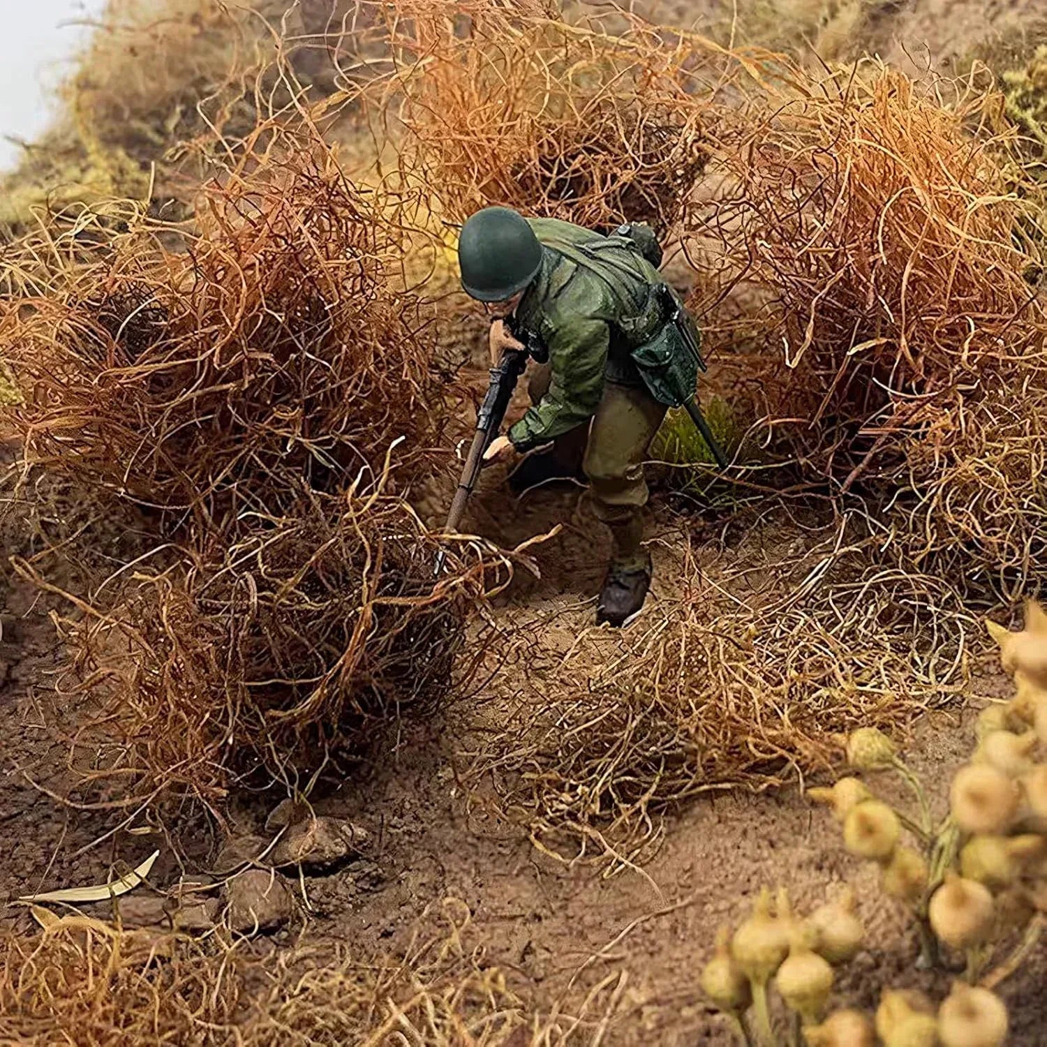 Warmtree Simulation Grass Miniature Static Grass Model Grass Diorama Supplies Artificial Grass for Diorama Materials Train Landscape Railroad Scenery Sand Military Layout Model - BYMRR Train Store