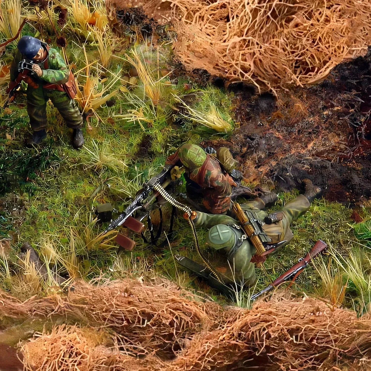 Warmtree Simulation Grass Miniature Static Grass Model Grass Diorama Supplies Artificial Grass for Diorama Materials Train Landscape Railroad Scenery Sand Military Layout Model - BYMRR Train Store