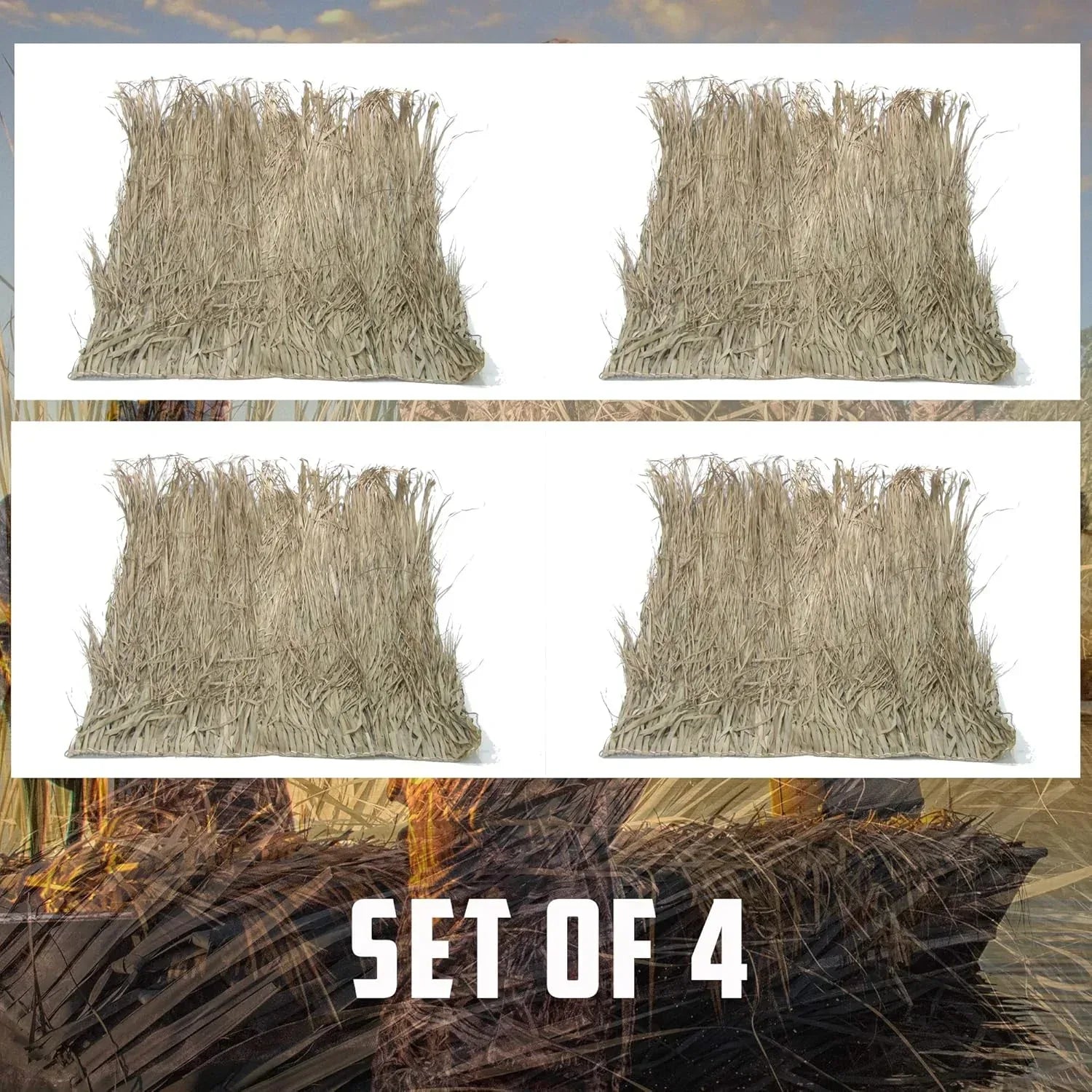Wildfowler Grass Mat - Pack of 4, 4 x 4 Feet, Hay - BYMRR Train Store