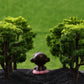 WINOMO 12-piece miniature model trees for train railroad scenery and landscape enhancement, showing detailed small trees for model layouts.
