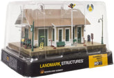 HO scale Danbury Depot model by Woodland Scenics, detailed miniature building for model train layouts.