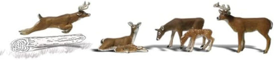 HO Scale Deer Figurines by Woodland Scenics - BYMRR Train Store