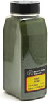 Woodland Scenics Hobby City Premium Fine Turf in vibrant green, shown in 57.7 cubic inches container for model scenery.
