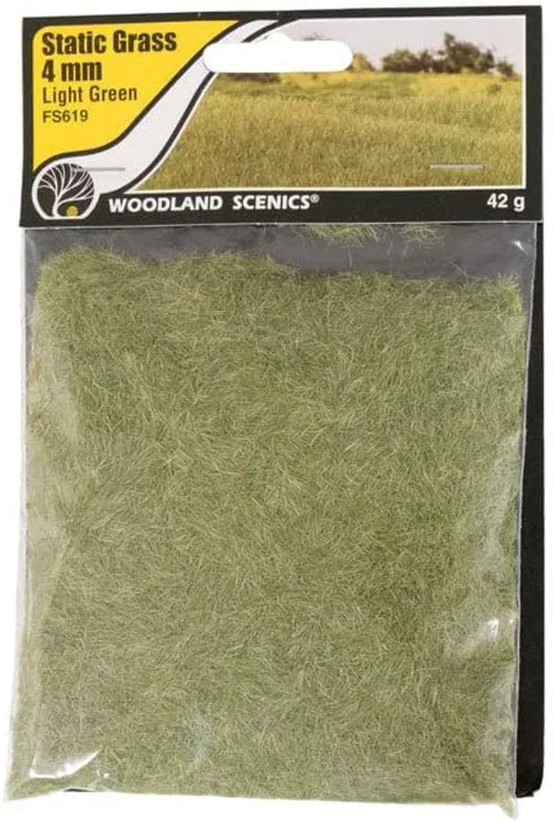 Woodland Scenics 4mm Light Green Static Grass - FS619 - BYMRR Train Store