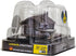 Woodland Scenics Cozy Cabin N Scale Model Kit featuring a detailed miniature wooden cabin for model train layouts.