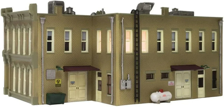 HO scale municipal building model by Woodland Scenics, detailed miniature for train layouts and dioramas.