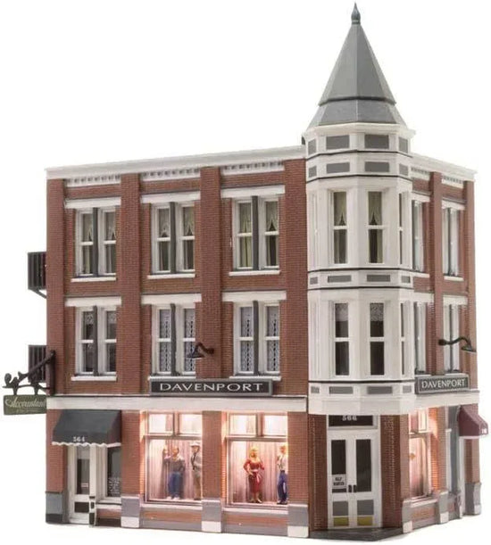 Woodland Scenics BR5039 HO Scale Davenport Department Store Model - Fully Assembled and Ready for Display - BYMRR Train Store