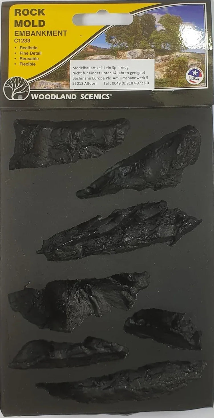 Woodland Scenics C1233 Embankment Rock Mold for Scenic Modeling - BYMRR Train Store