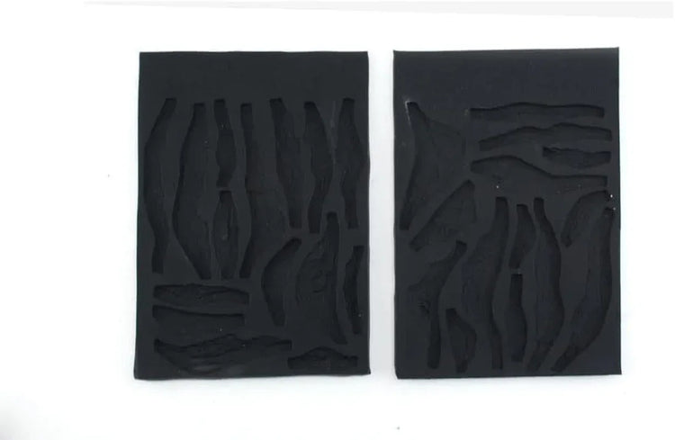 Woodland Scenics C1245 Rock Mold for creek bank modeling, showing detailed textured mold for realistic terrain features.