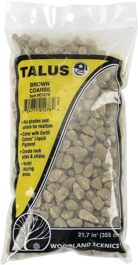 Woodland Scenics Coarse Brown Talus - BYMRR Train Store