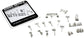 Assorted HO scale Woodland Scenics D206 mailbox set with 17 miniature mailboxes in various styles for model train scenery.