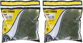 Woodland Scenics 16G green polyfiber material for model scenery, shown in a close-up image of the fiber&