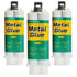 WXYCRUEYE professional metal repair adhesive kit with three epoxy liquid welds for stainless steel, aluminum, and plastics repair.