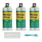 WXYCRUEYE professional metal repair adhesive kit with three epoxy liquid welds for stainless steel, aluminum, and plastics repair.