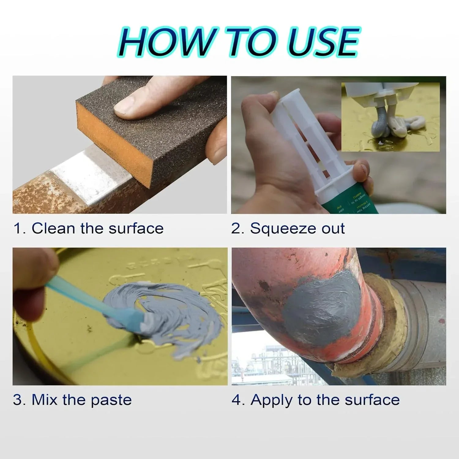 WXYCRUEYE professional metal repair adhesive kit with three epoxy liquid weld bottles for stainless steel, aluminum, and plastics repair.