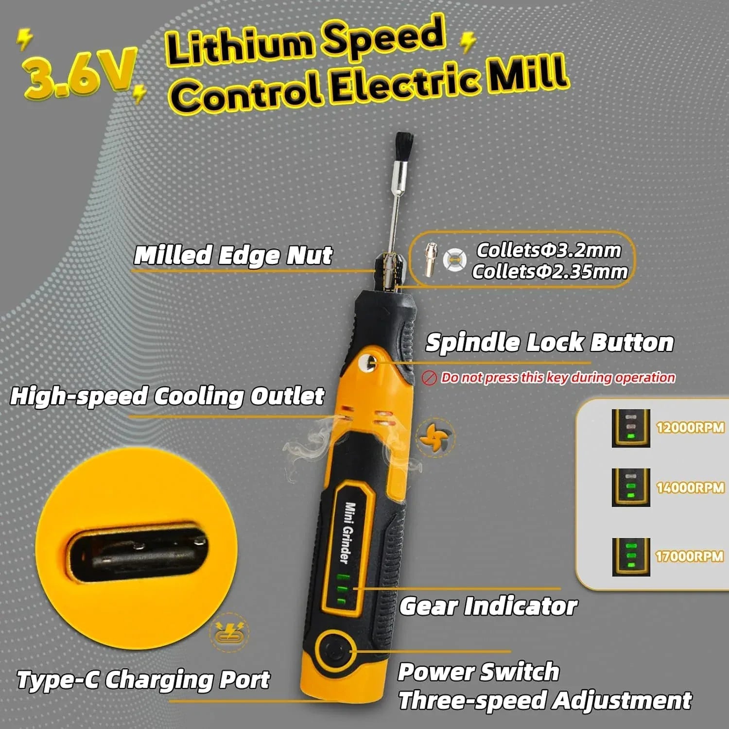 XIFOWE mini cordless rotary sander kit for 3D printing, ideal for drilling, sanding, and polishing resin models.