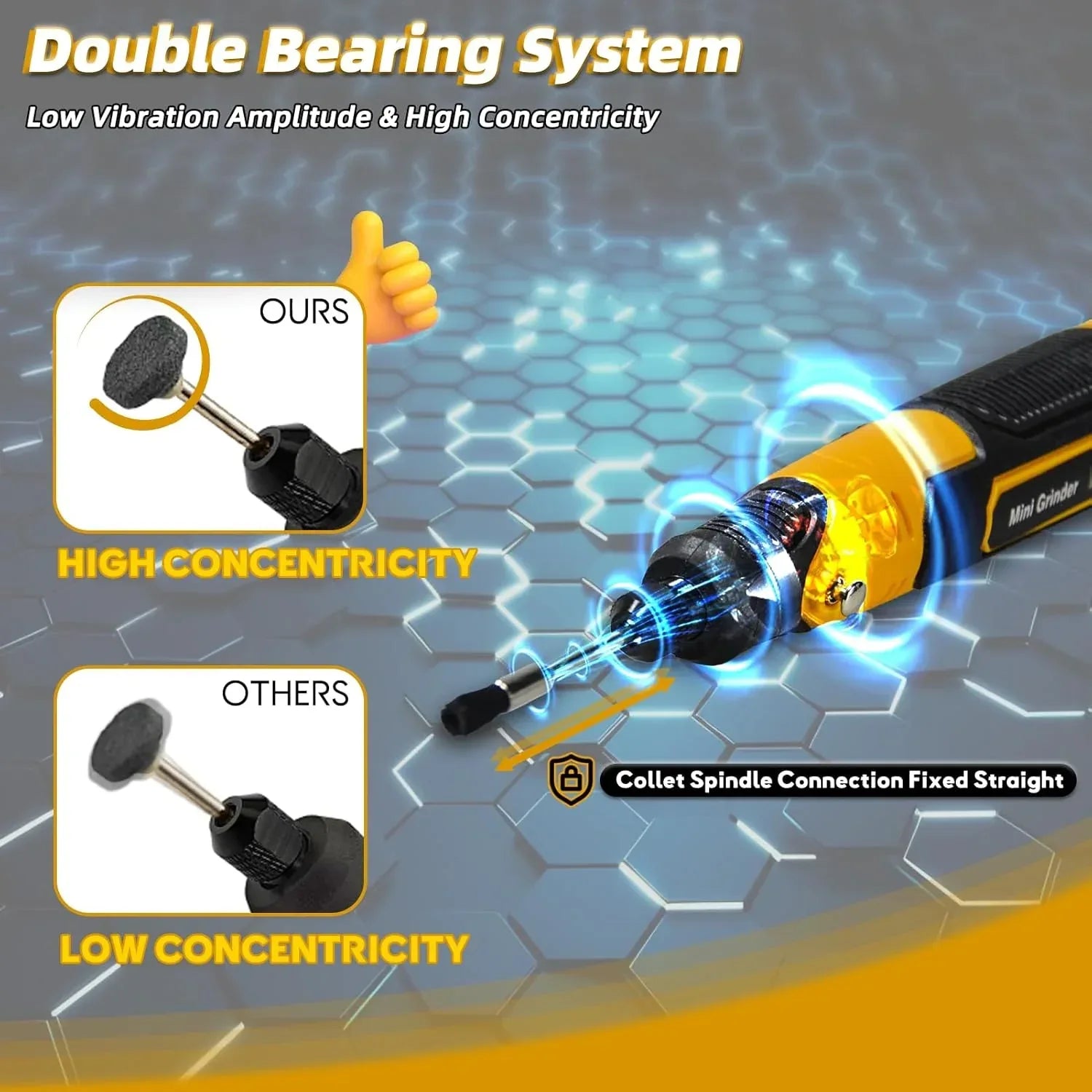XIFOWE mini cordless rotary sander kit for 3D printing, ideal for drilling, sanding, and polishing resin models.