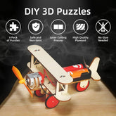 STEM Building Kits for Children Aged 5-12: 6 Wooden Craft Projects and 3D Puzzles for Educational Development and Gift-Giving - BYMRR Train Store