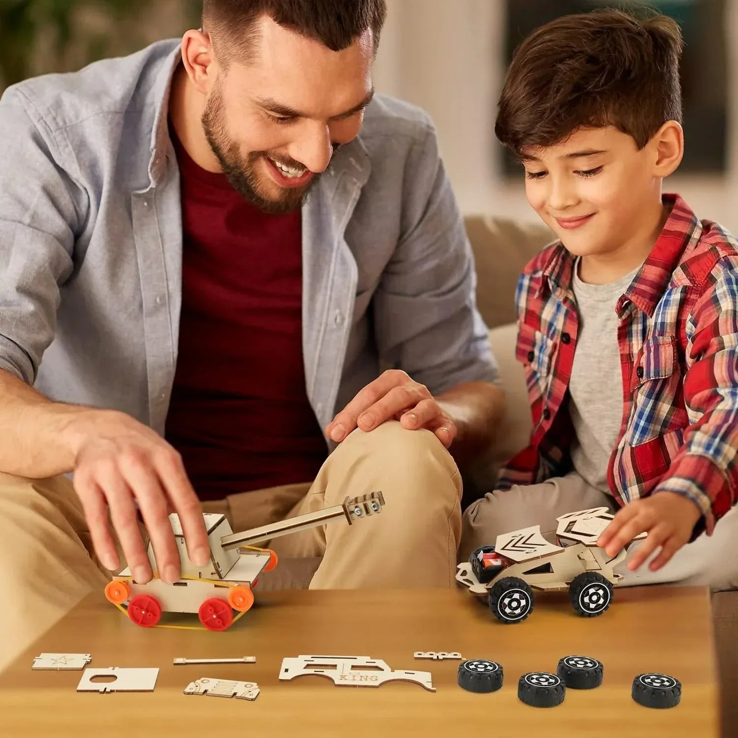 STEM Building Kits for Children Aged 5-12: 6 Wooden Craft Projects and 3D Puzzles for Educational Development and Gift-Giving - BYMRR Train Store
