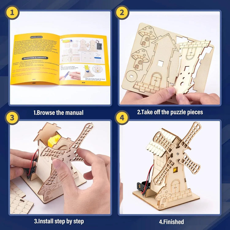 YUTIN 5-pack STEM science kits for kids aged 8-14, featuring wood arts, 3D puzzles, and engineering building models.