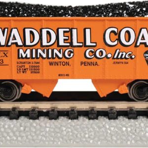 Bachmann Trains USRA 55-Ton 2-Bay Hopper Car - Waddell Coal #103, N Scale Model for Train Collections